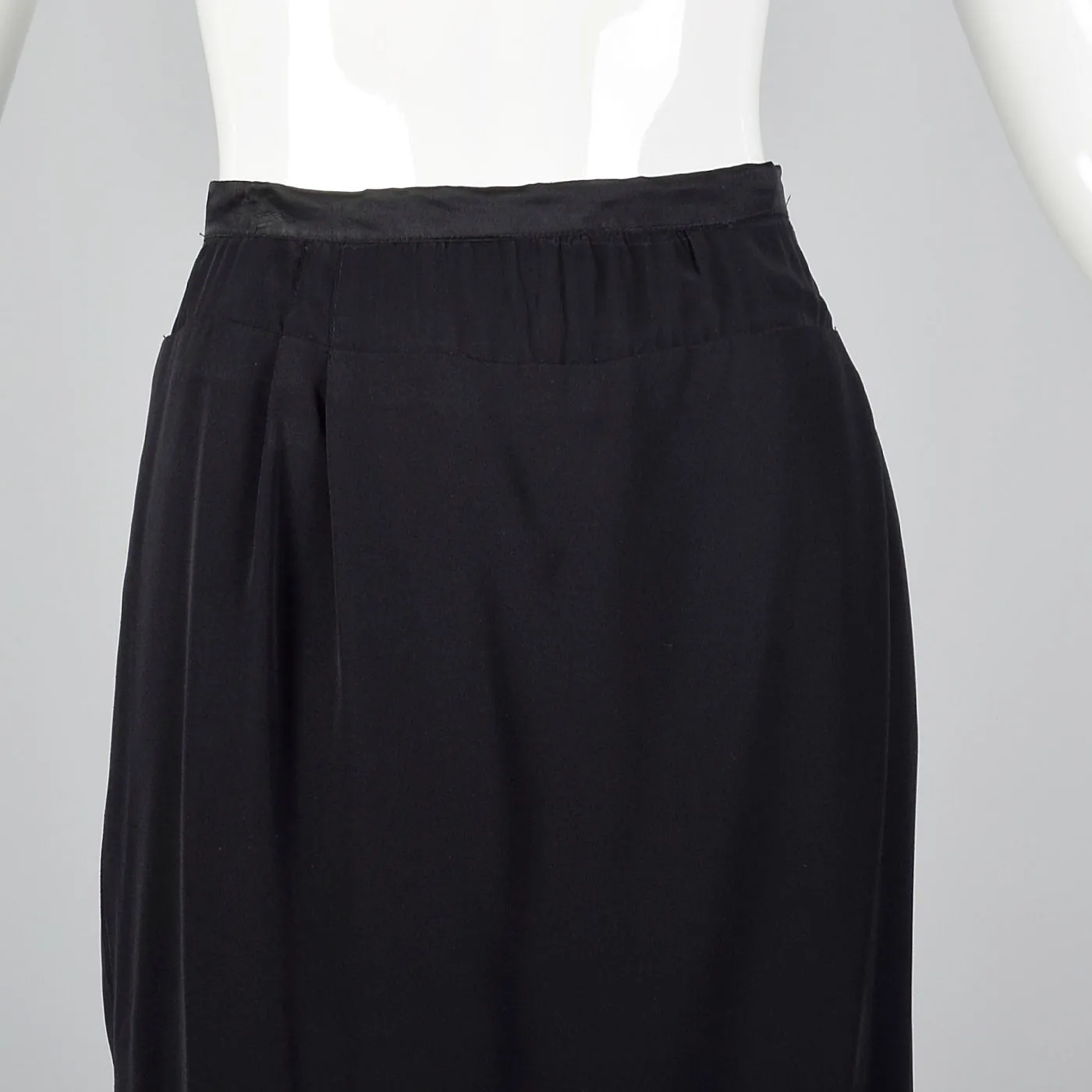 1980s Galanos Two Piece Black Dress with Great Layers