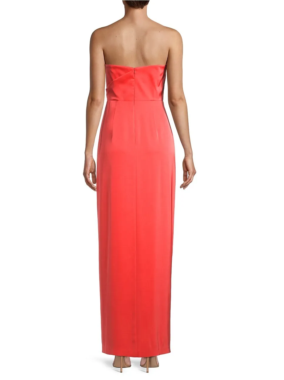 Aidan by Aidan Mattox Strapless Satin Column Gown