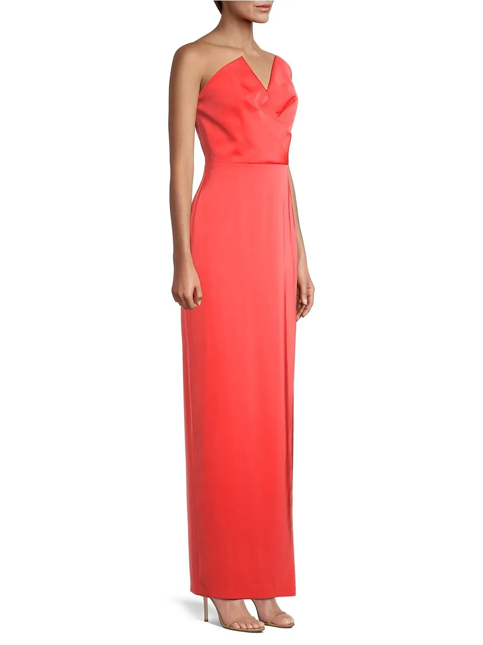 Aidan by Aidan Mattox Strapless Satin Column Gown