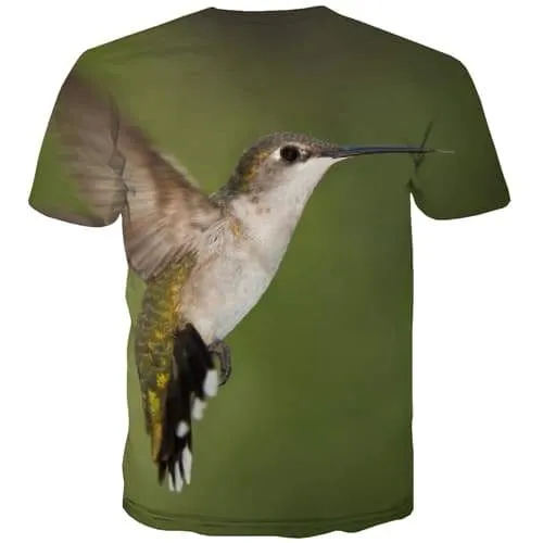 Animal T-shirt Men Hummingbird Tshirt Printed Lovely T-shirts 3d Funny Tshirts Novelty Street Tshirts Cool Short Sleeve summer