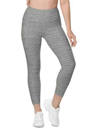 Anti Cellulite Pattern Leggings With Pockets