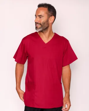 Aria Unisex Lightweight Scrub Tunic - Burgundy