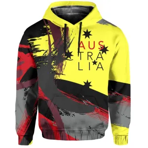 Australia Brush Athletic Style Aboriginal Colors Pullover Hoodie A0