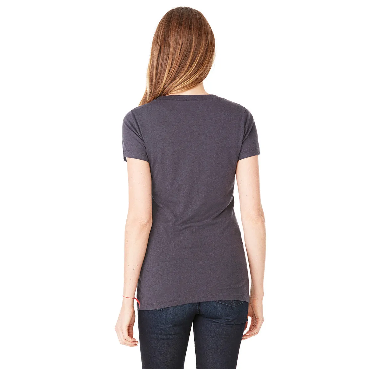 Bella   Canvas Women's Solid Dark Grey Triblend Short-Sleeve T-Shirt