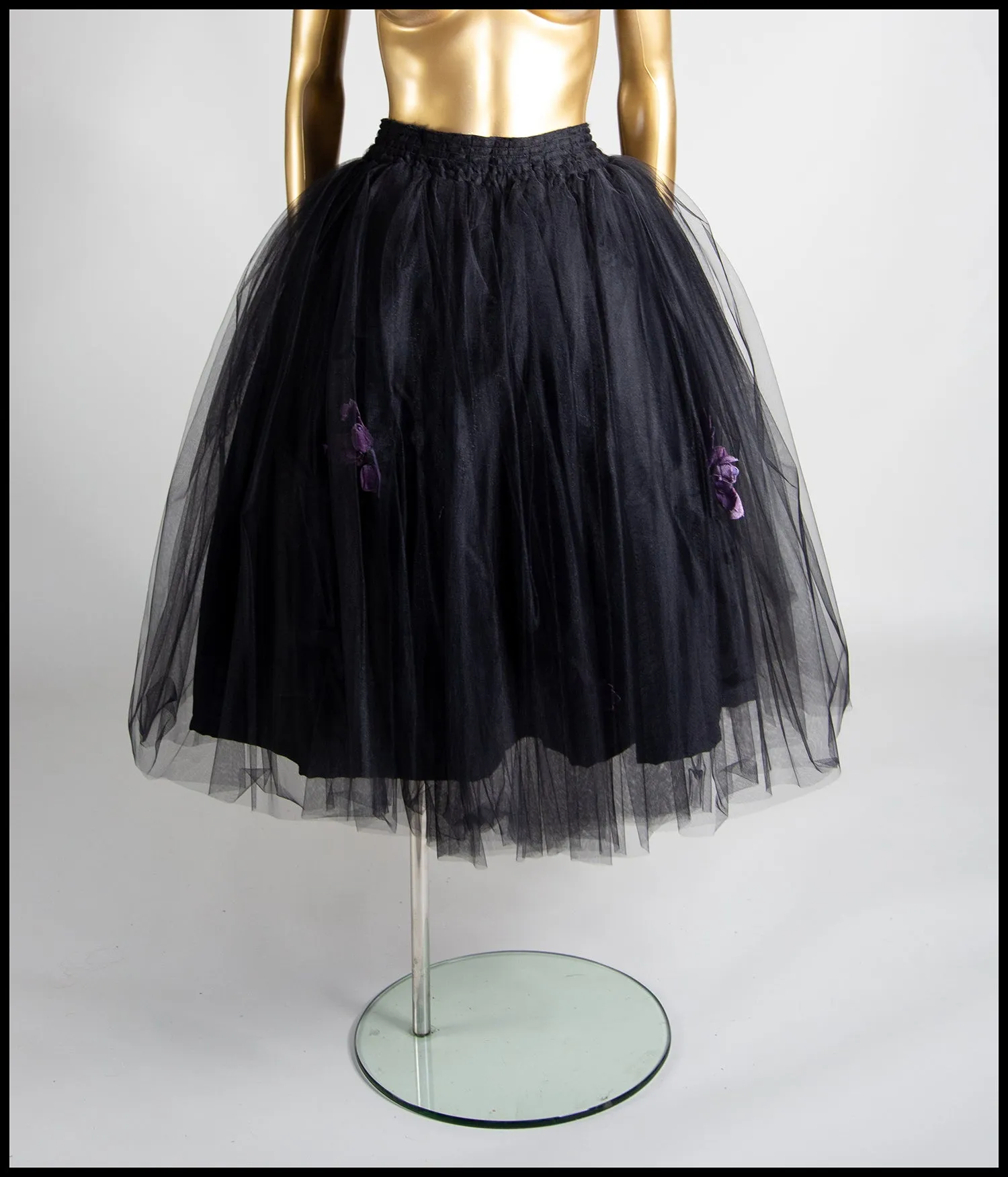 Black Rose Tulle Skirt