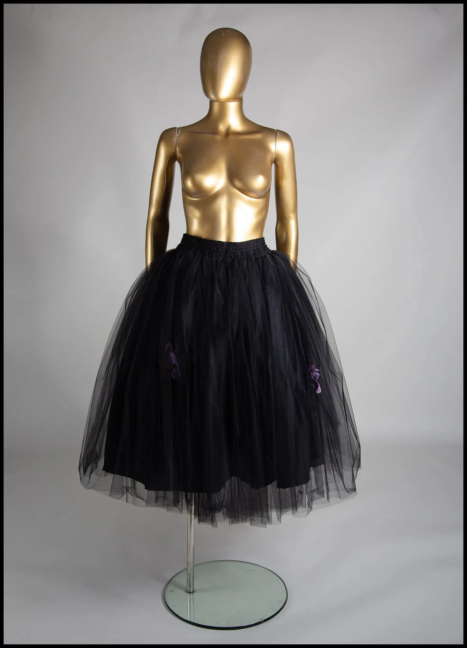 Black Rose Tulle Skirt