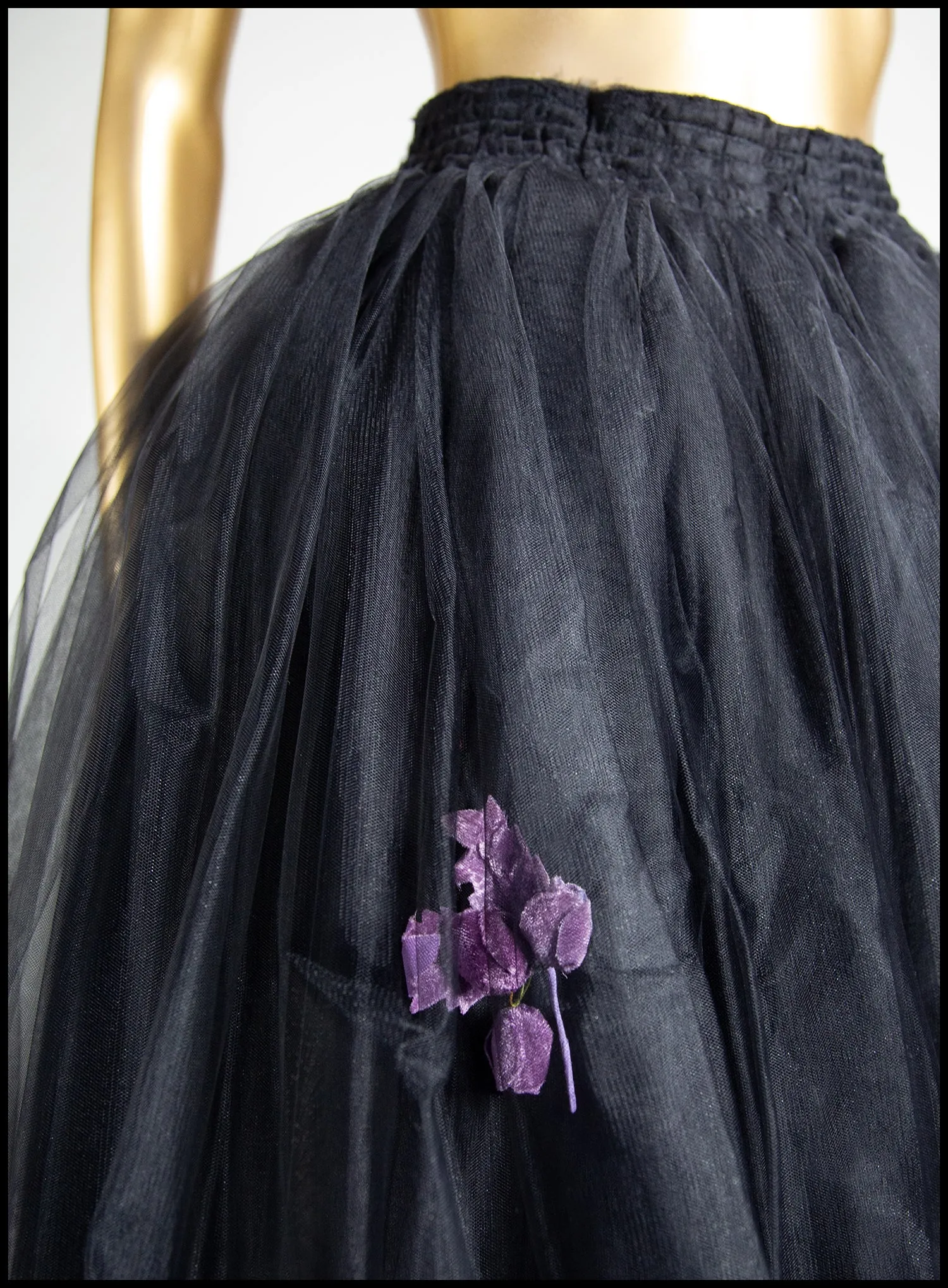 Black Rose Tulle Skirt