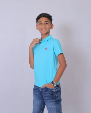 Boys Scuba Blue Polo T-Shirt