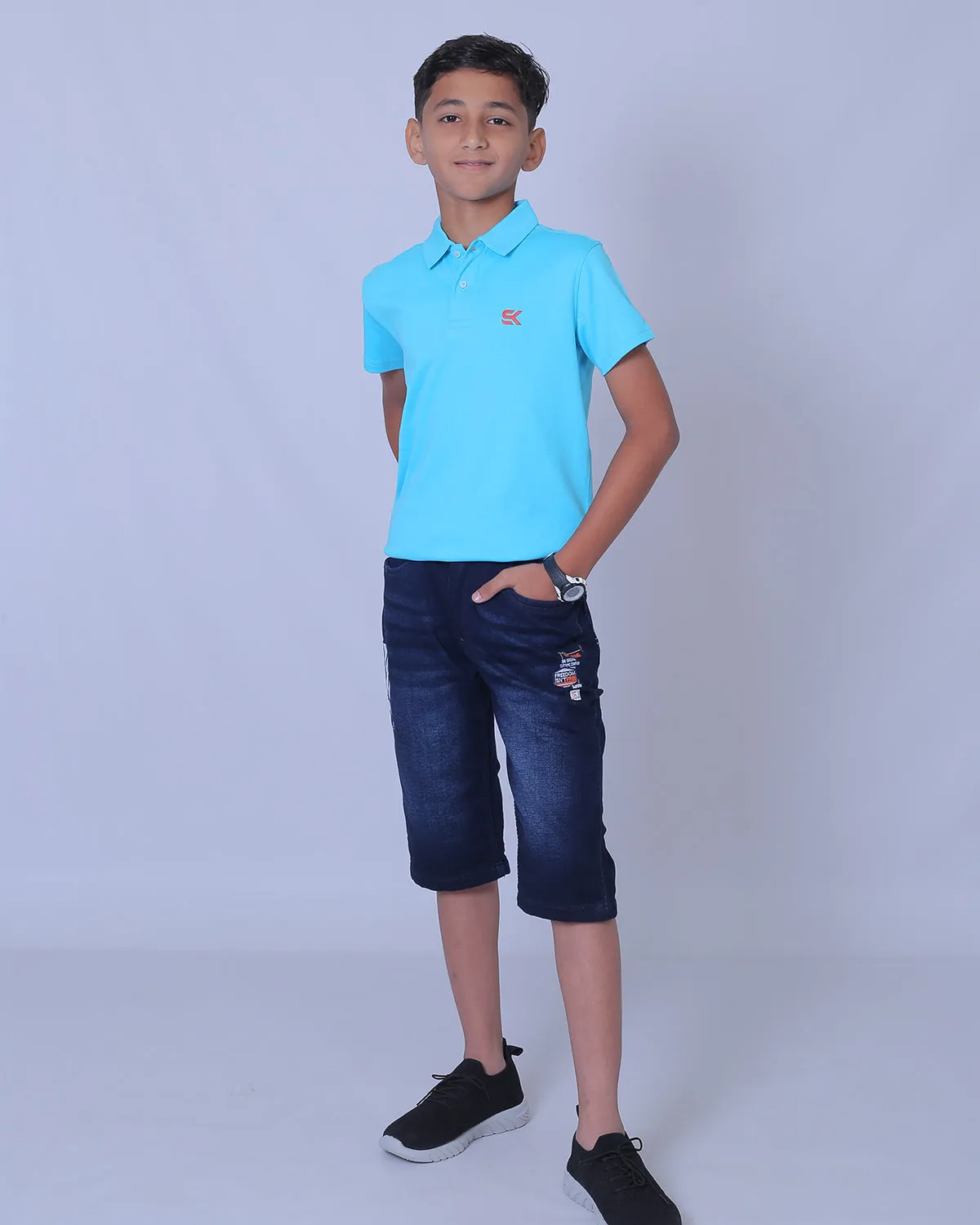 Boys Scuba Blue Polo T-Shirt