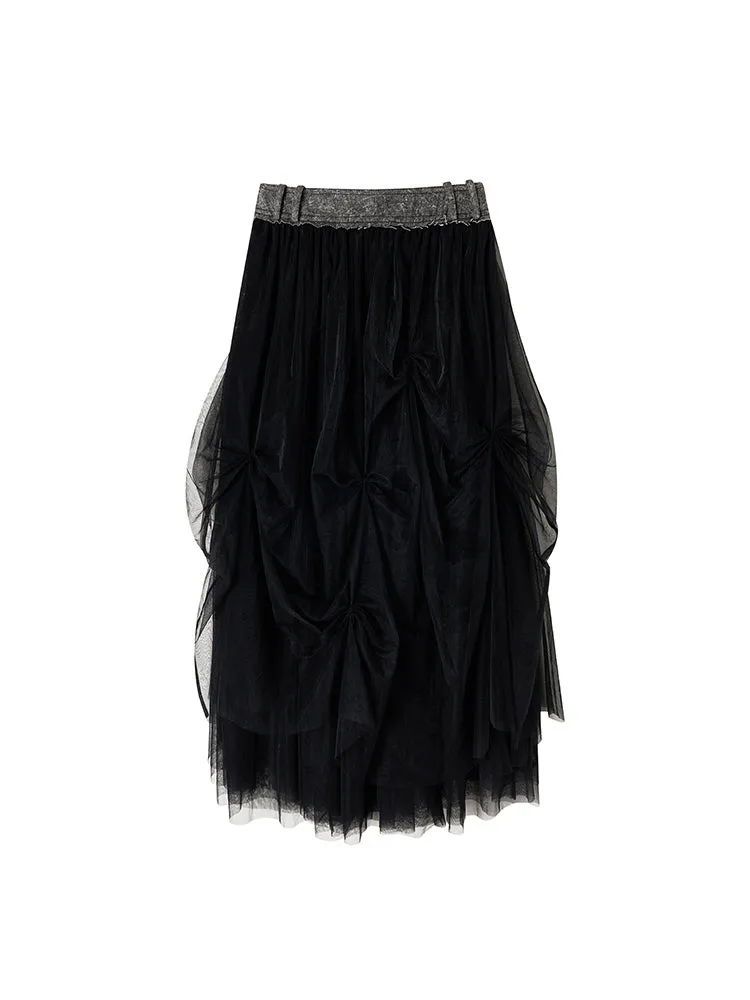 Ciffon Tiered Sheer Elegant Chic Long-Skirt