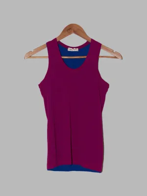 Comme des Garcons spring 1990 purple blue nylon layered singlet