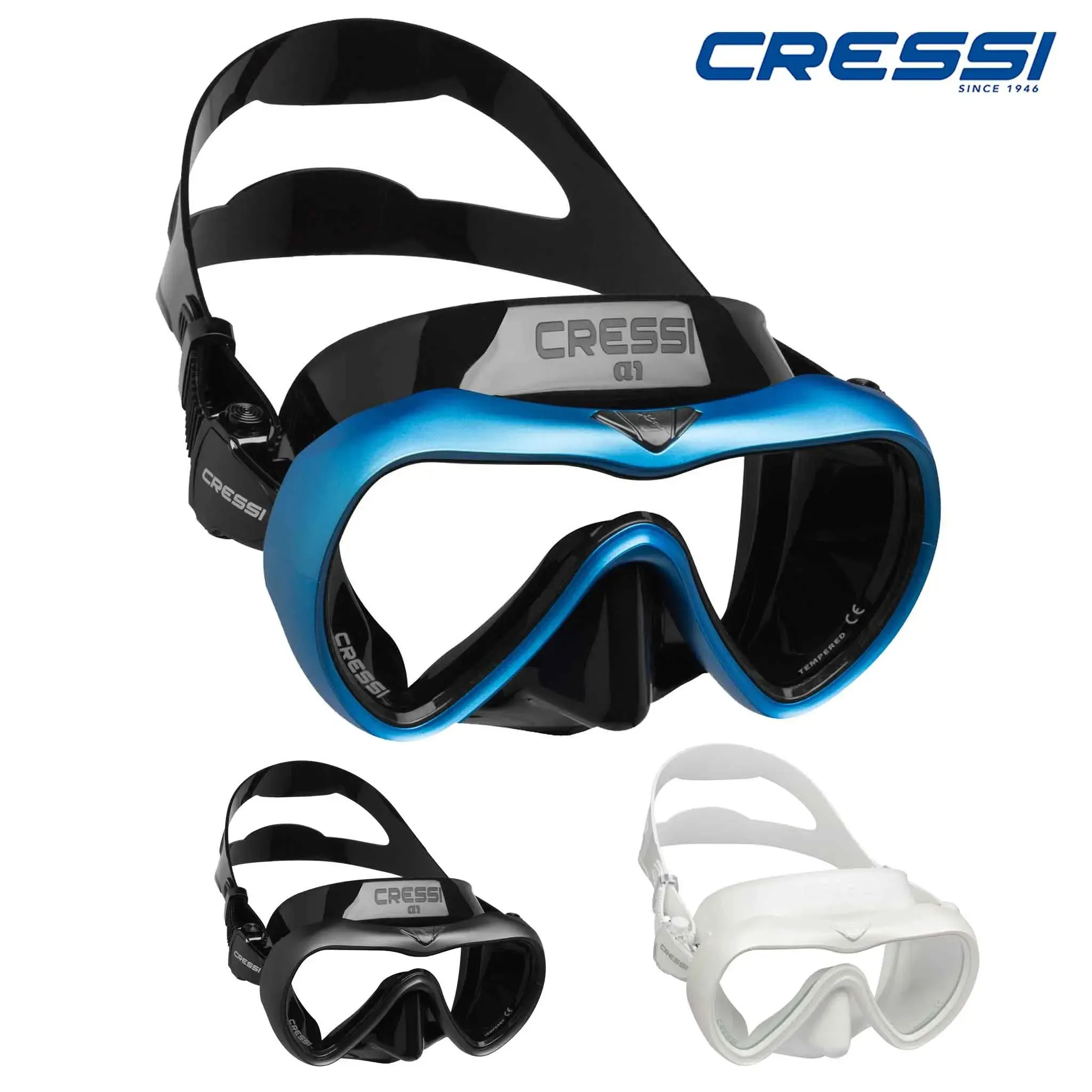 Cressi A1 Anti-Fog Dive Mask   Epsilon SPE Dry Snorkel Combo