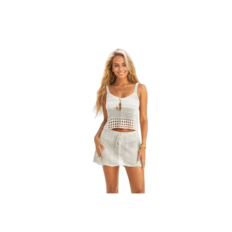 Crochet Set Top and Mini Skirt