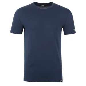 Dsquared2 Small Written Logo T Shirt in Avio Blue