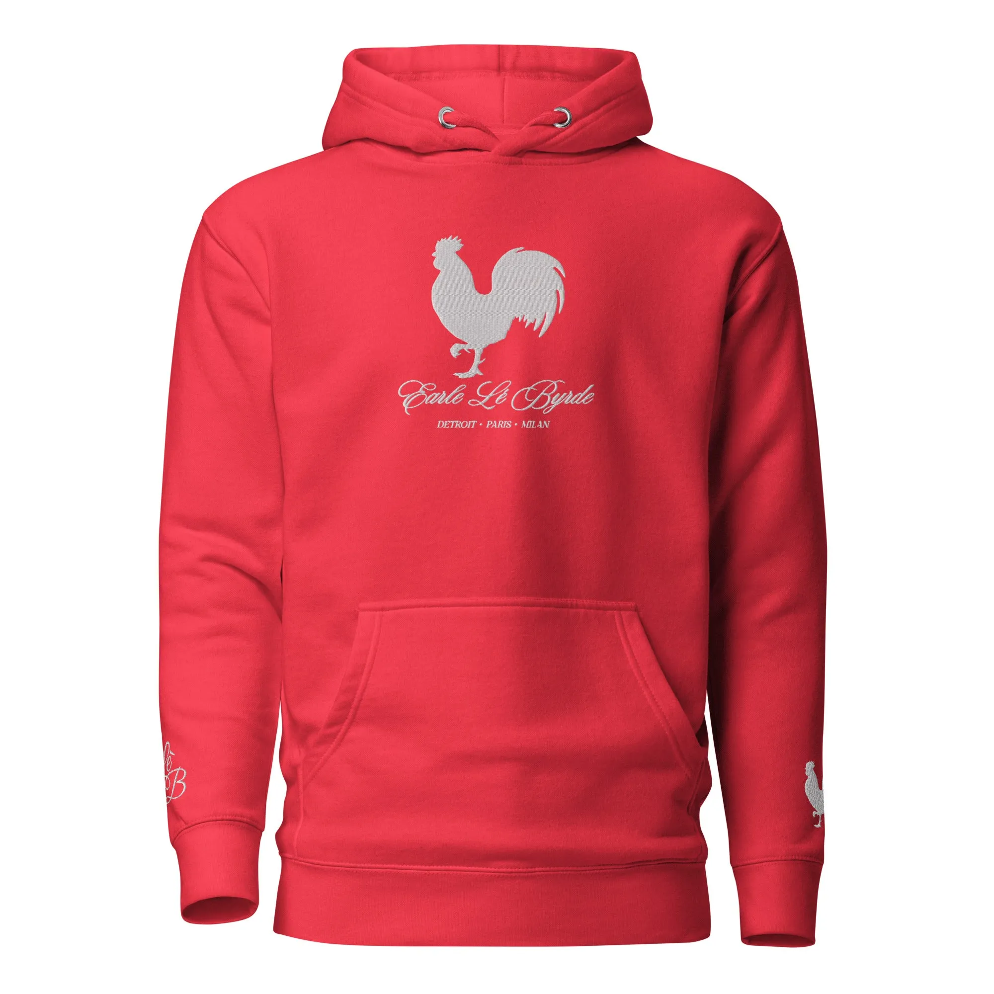 EARLE LE BYRDE "Signature Rooster" Embroidered Pull-Over Hoodie