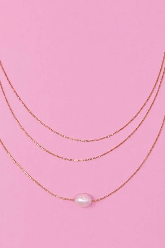 Ellison and Young Layered Freshwater Pearl Pendant Necklace