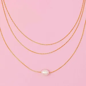 Ellison and Young Layered Freshwater Pearl Pendant Necklace