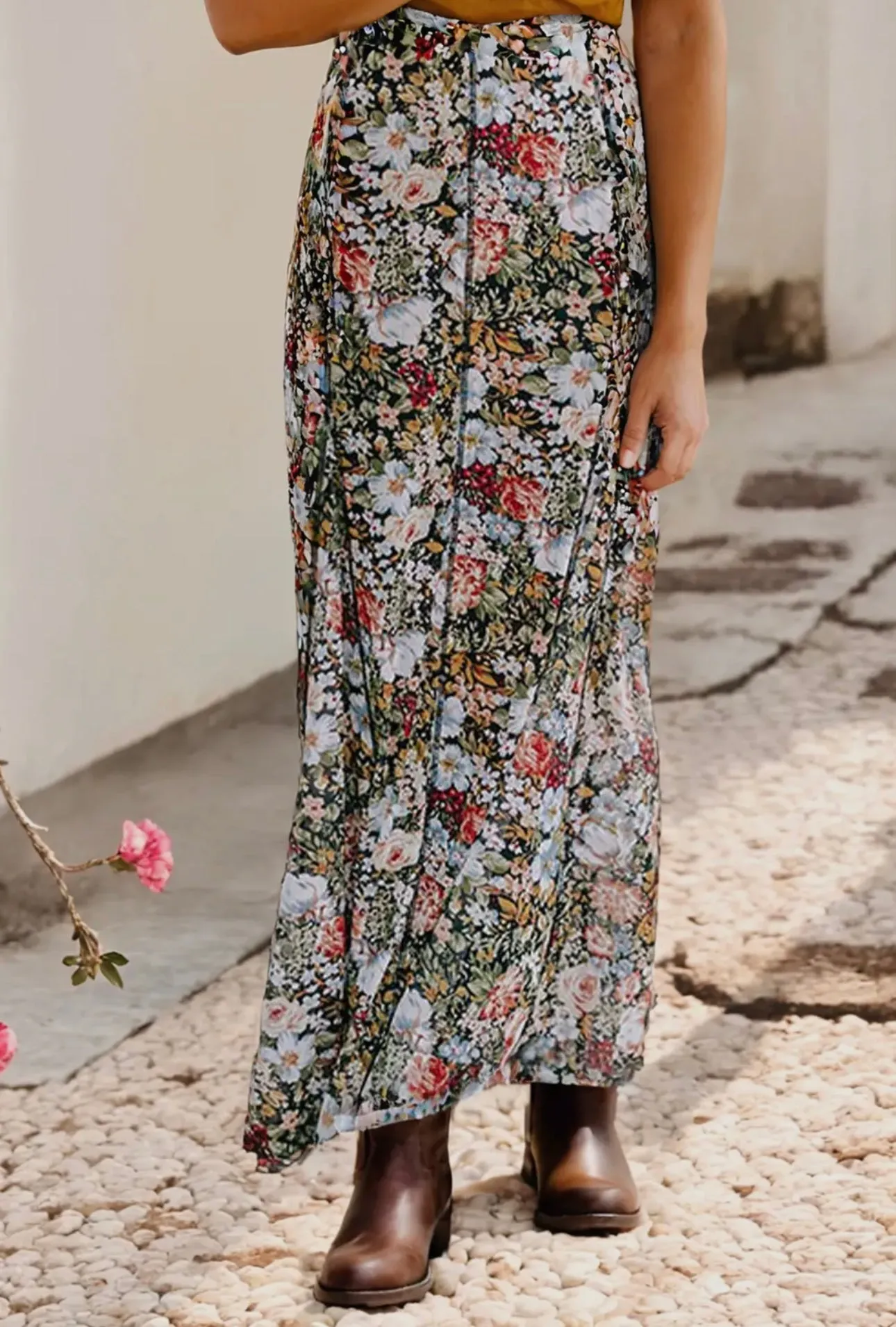 Flora Midwaist Maxi Skirt