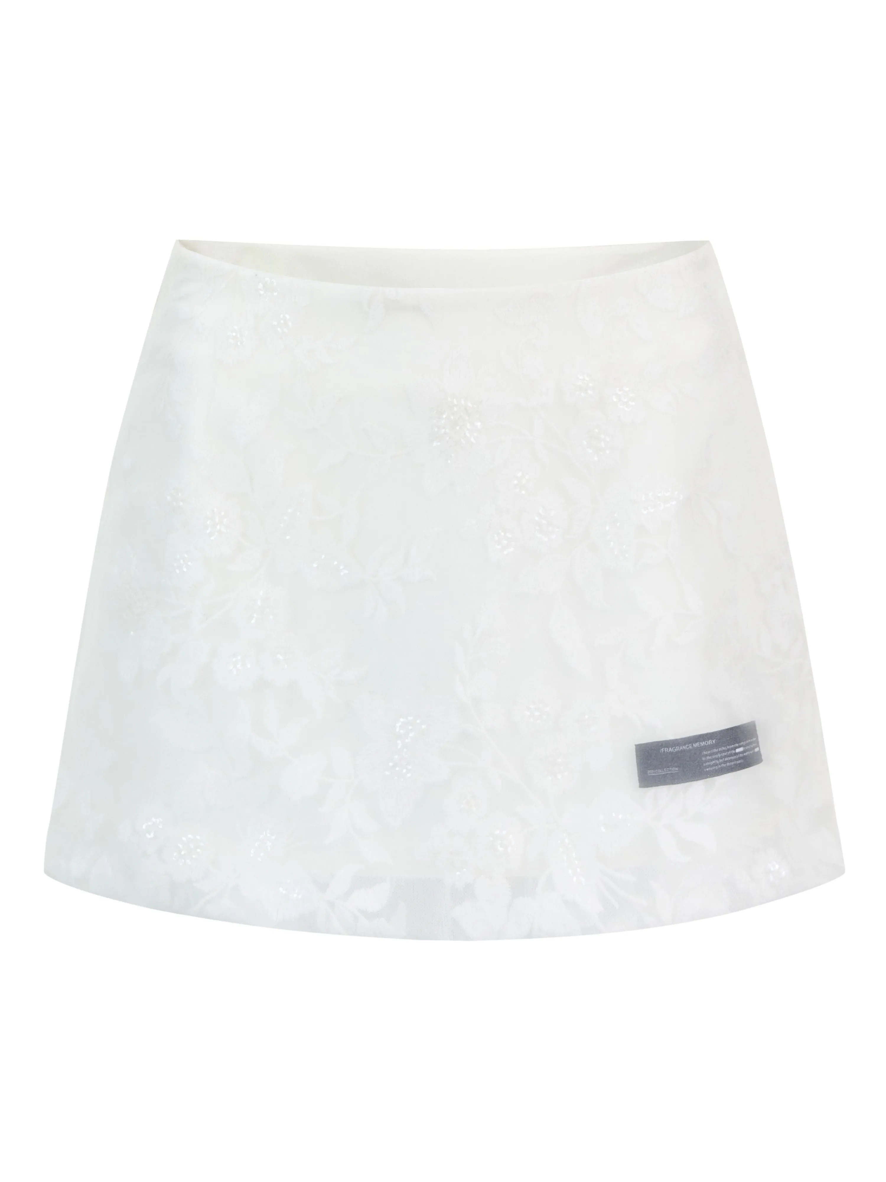 Flower High-End Embroidery Mini Dlare-Skirt