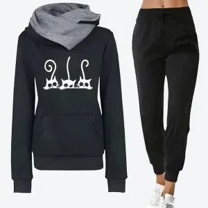 Fun Graphic Hoodie and Joggers Set