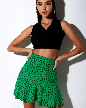 Gaelle Skirt in Dainty Daisy Green