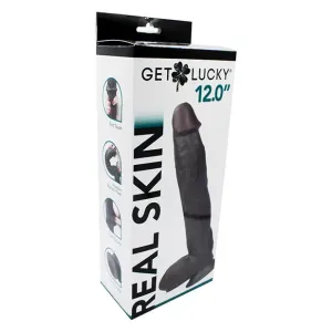 Get Lucky 12" Real Skin Series - Dark Brown