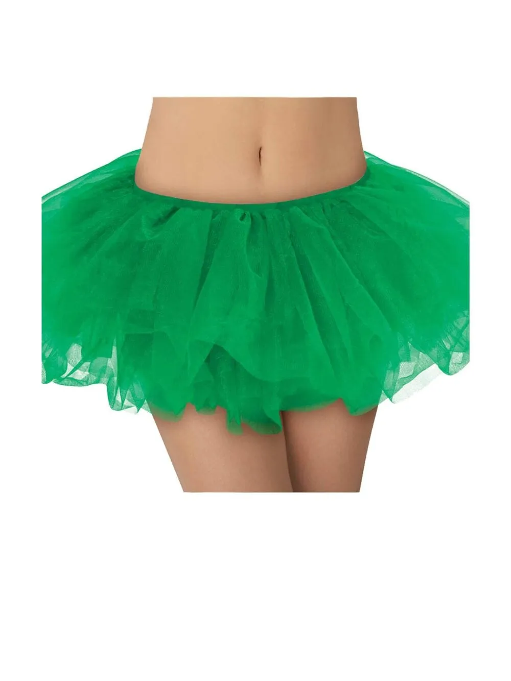 Green - 5 Layer Tutu Skirt for Running, Dress-Up, Costumes