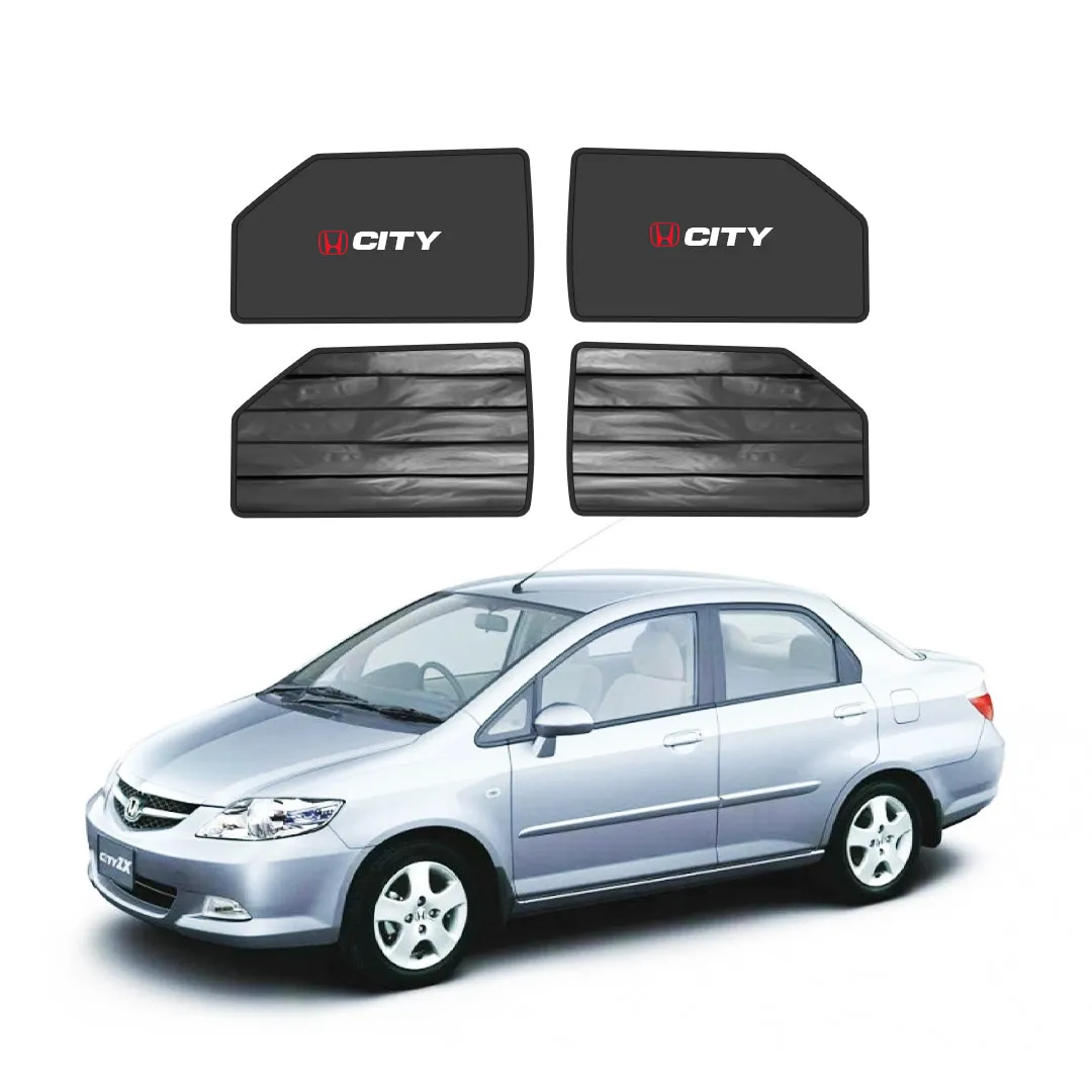 Honda City Double Layered Side Shades With Logo - Model 2005-2009