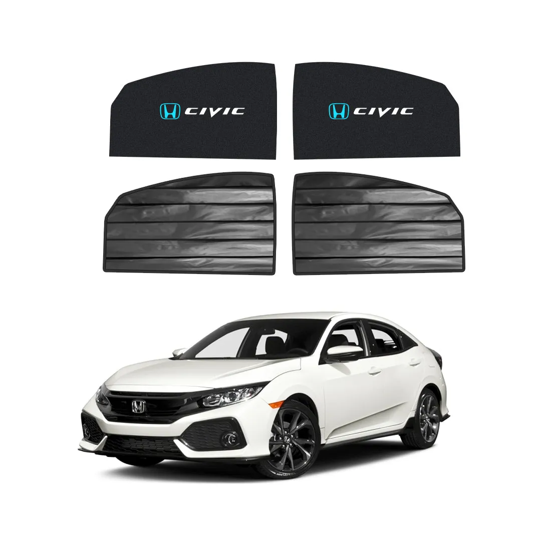 Honda Civic Double Layered Side Shades With Logo - Model 2017-2021