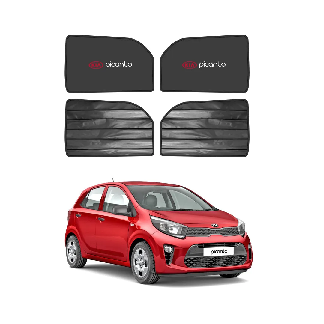 Kia Picanto Double Layered Side Shades With Logo