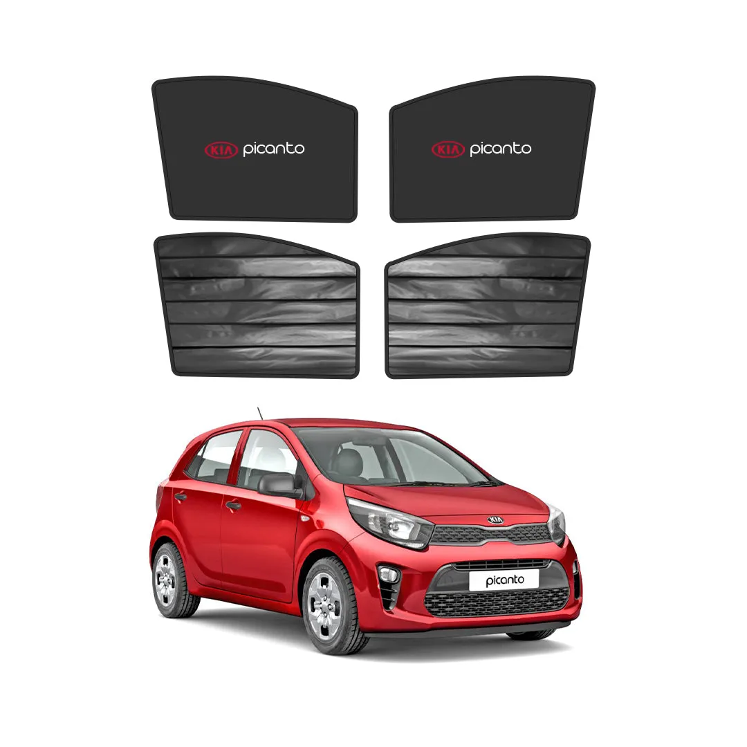 Kia Picanto Double Layered Side Shades With Logo