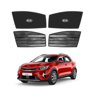 Kia Stonic Double Layered Side Shades With Logo