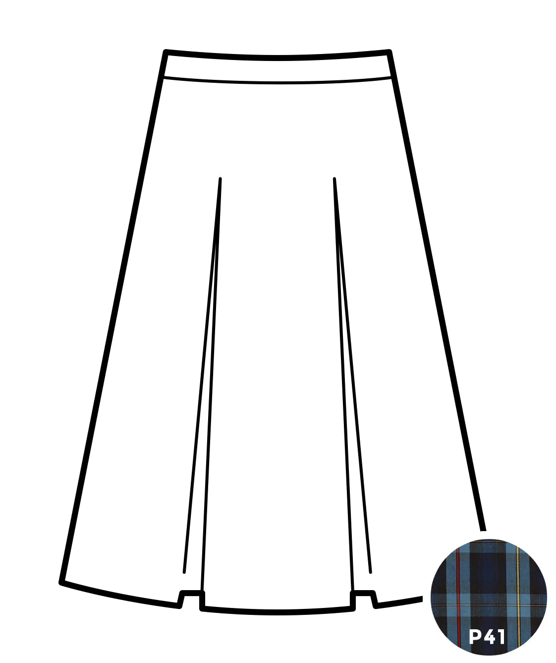 Kick Pleat Skirt - Plaid #41