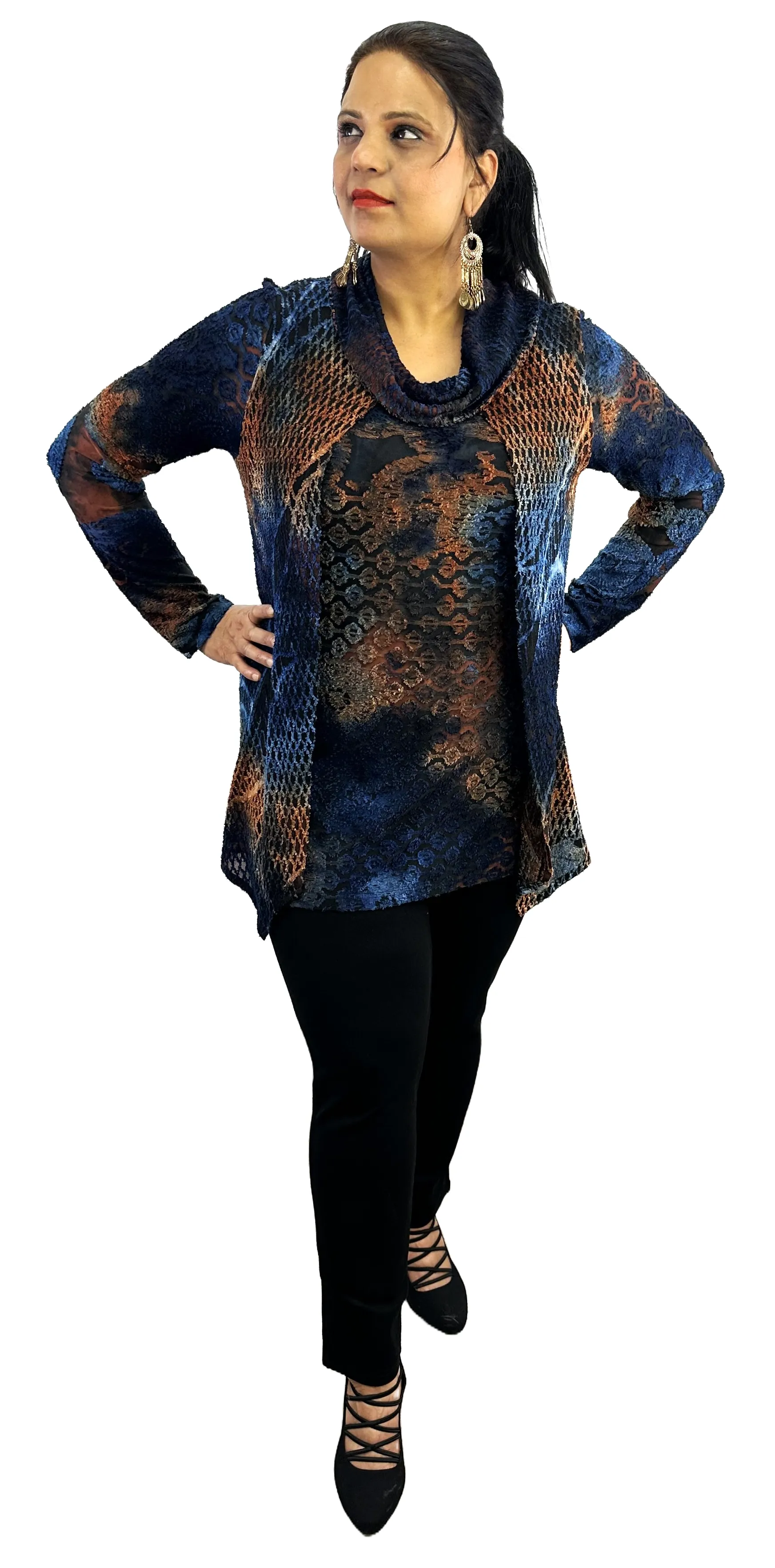 Knitted Cowl Fooler Tunic