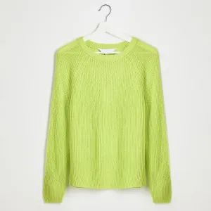 Ladies Lime Raglan Sleeve Jumper