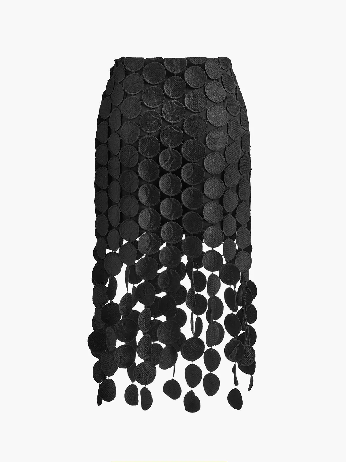 Laser Cut Multi Circle Double Layered Skirt