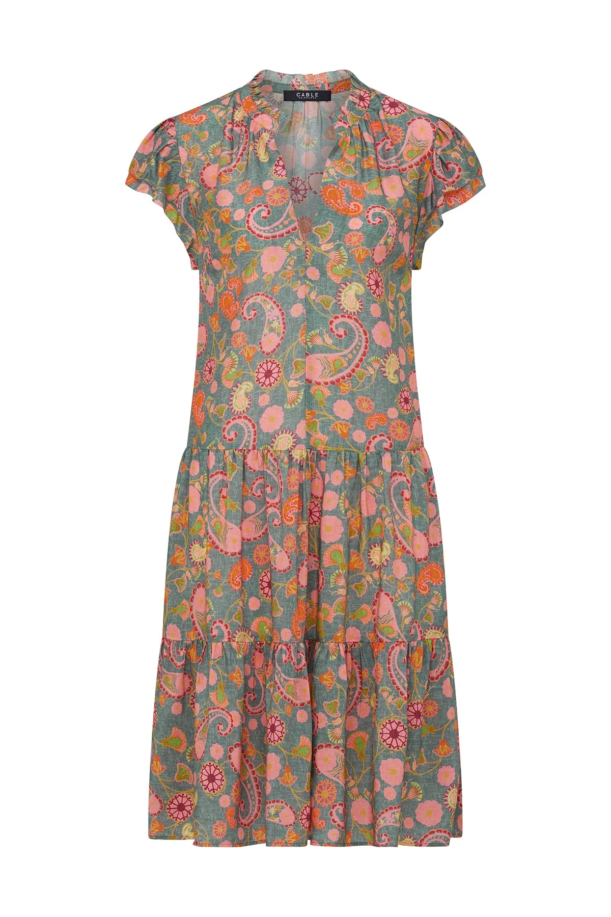 Laura Frill Dress - Paisley