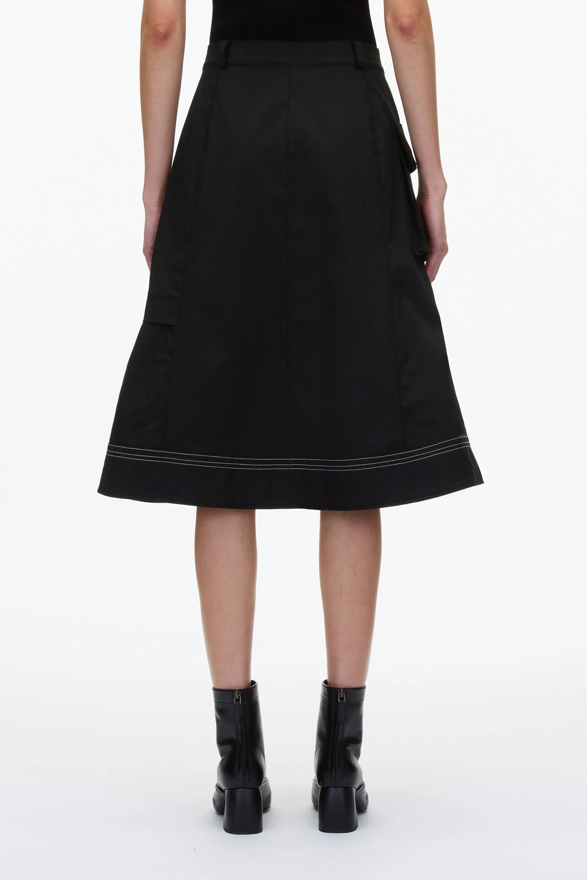 Layered Flounce Cargo Skirt