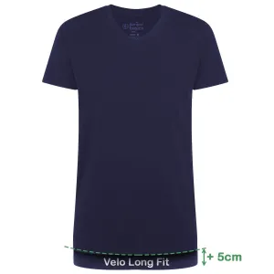 Long Fit T-Shirts Velo V-hals (2-pack) - Navy