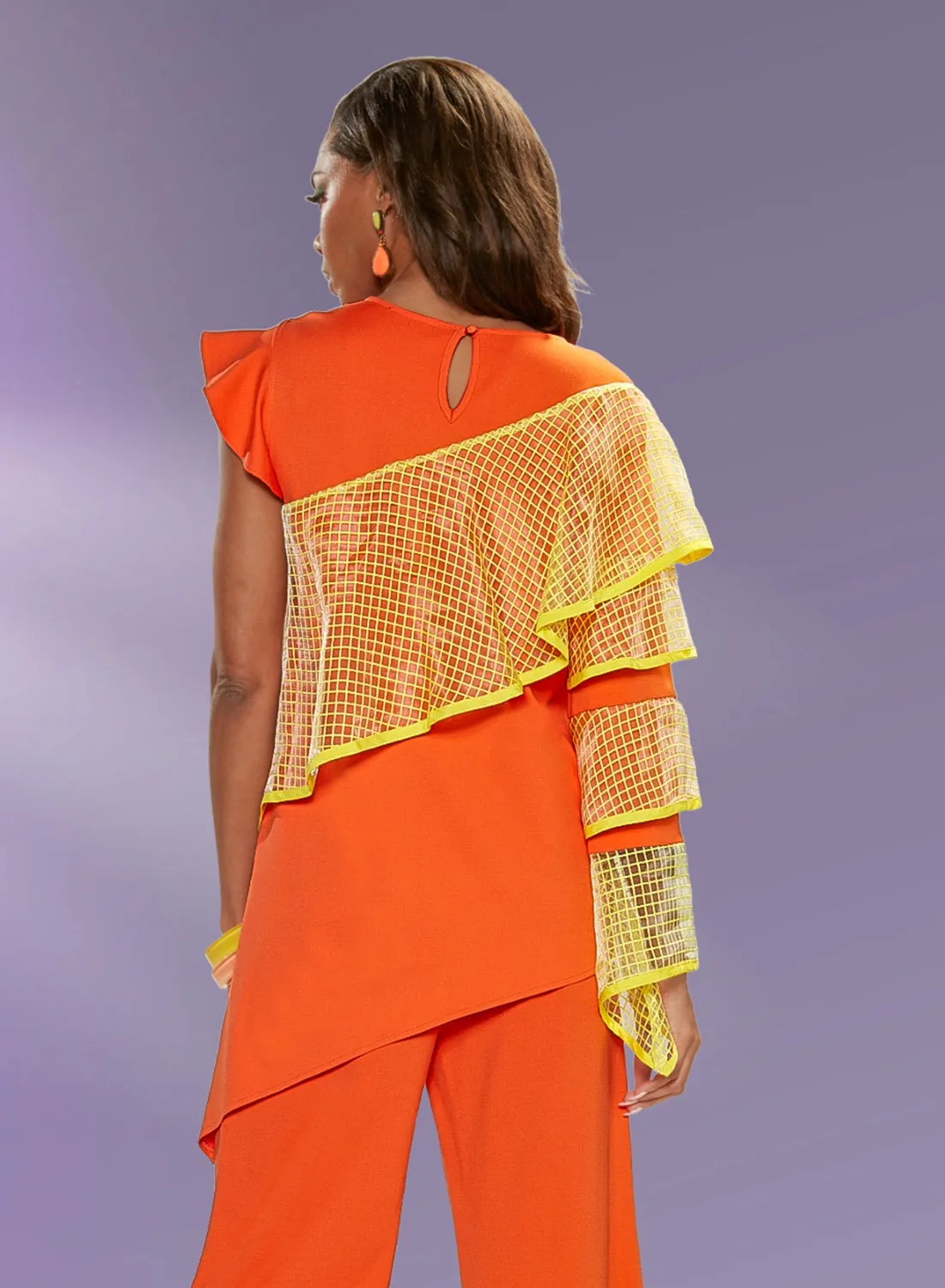 Love The Queen Tunic 17375T-Tangerine/Yellow