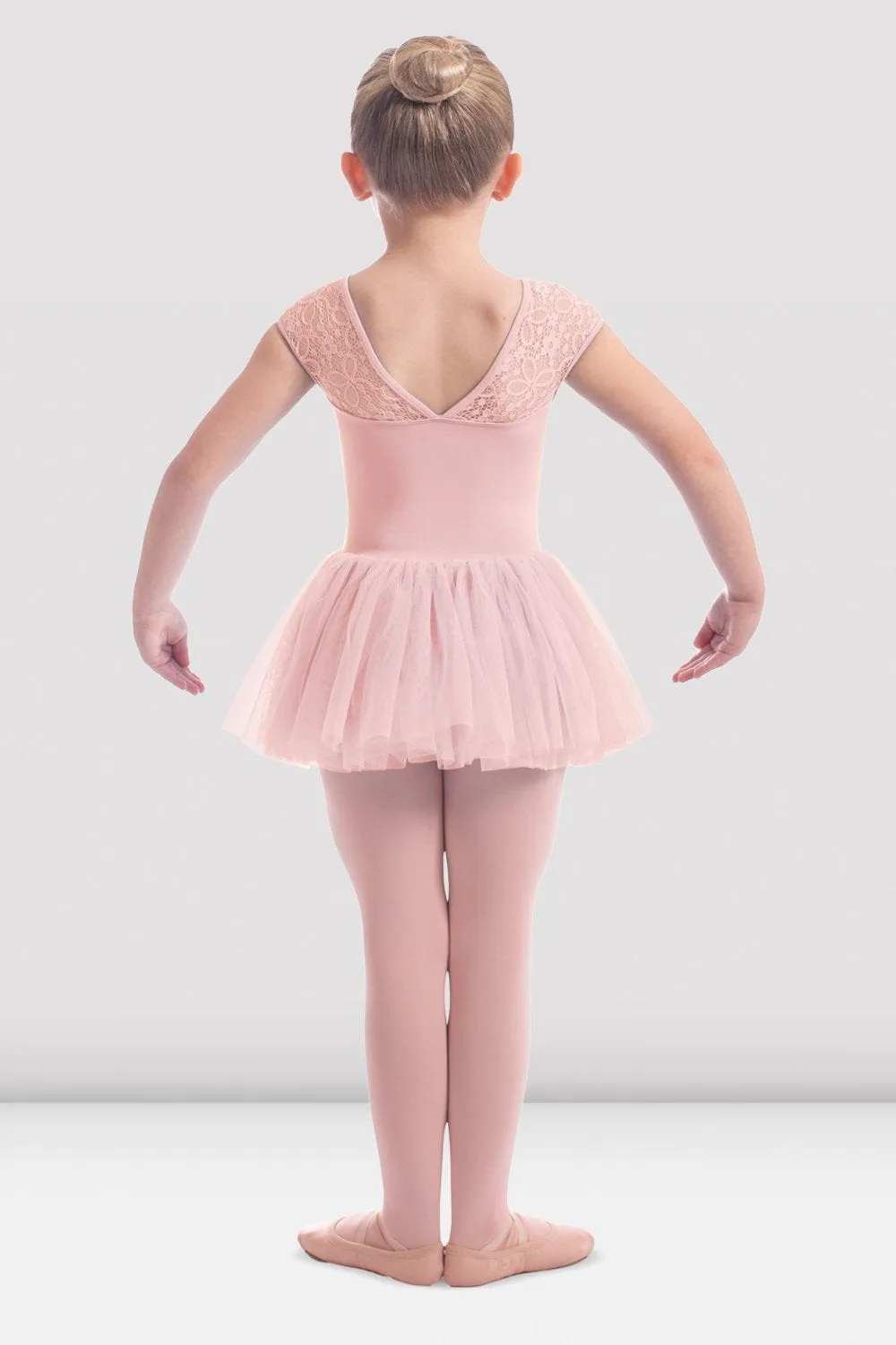 M1544C Lace Cap Sleeve Tutu Leotard