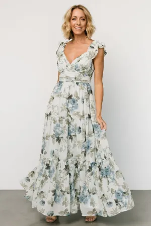 Martina Maxi Dress | Light Blue Floral