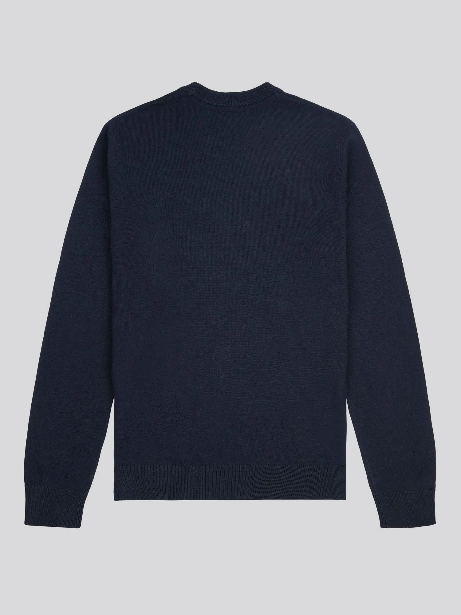 Mens Cotton Crewneck in Dark Sapphire Navy / Haute Red DHM