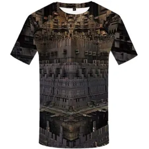 Metal T shirts Men Mechanical T-shirts 3d Psychedelic Shirt Print Military T-shirts Graphic Gothic Tshirt Anime Short Sleeve