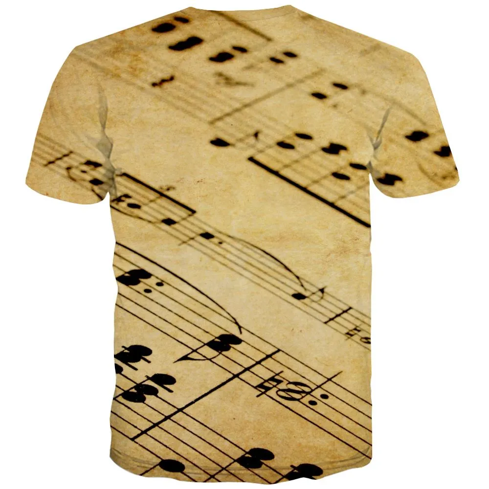 Music T-shirt Men Instrument T shirts Funny Retro T-shirts Graphic Electronic Tshirts Novelty