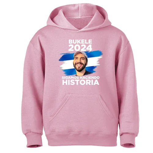 Nayib Bukele President 2024 Reelection Pink Hoodie El Salvador - Unisex