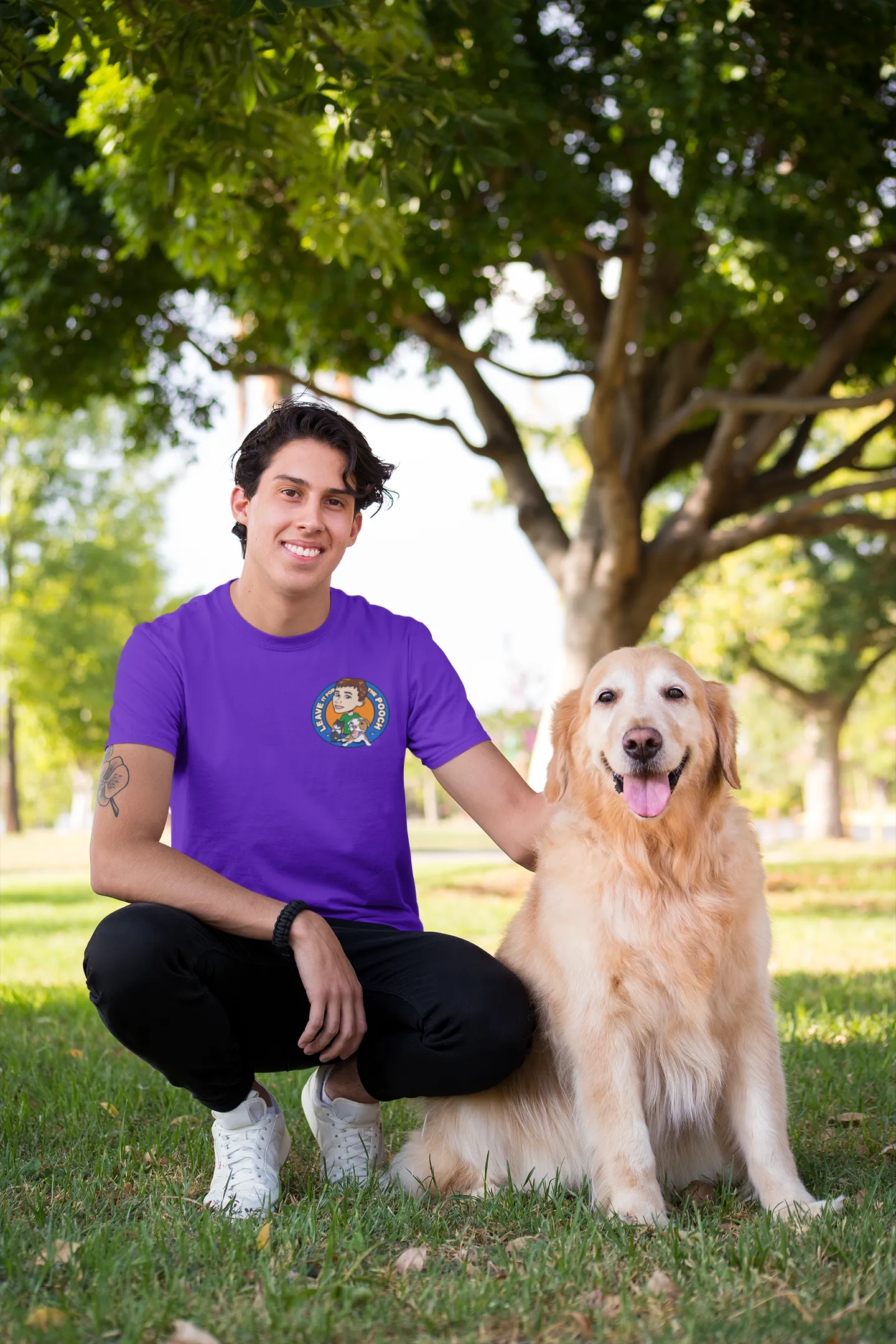 New Logo Leave It For The Pooch Small Logo Unisex Tee