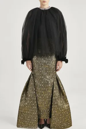 Outerwear with Crystal Chain & Mermaid Skirt