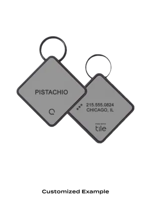 QALO TraQ Grey Silicone Dog ID Tag