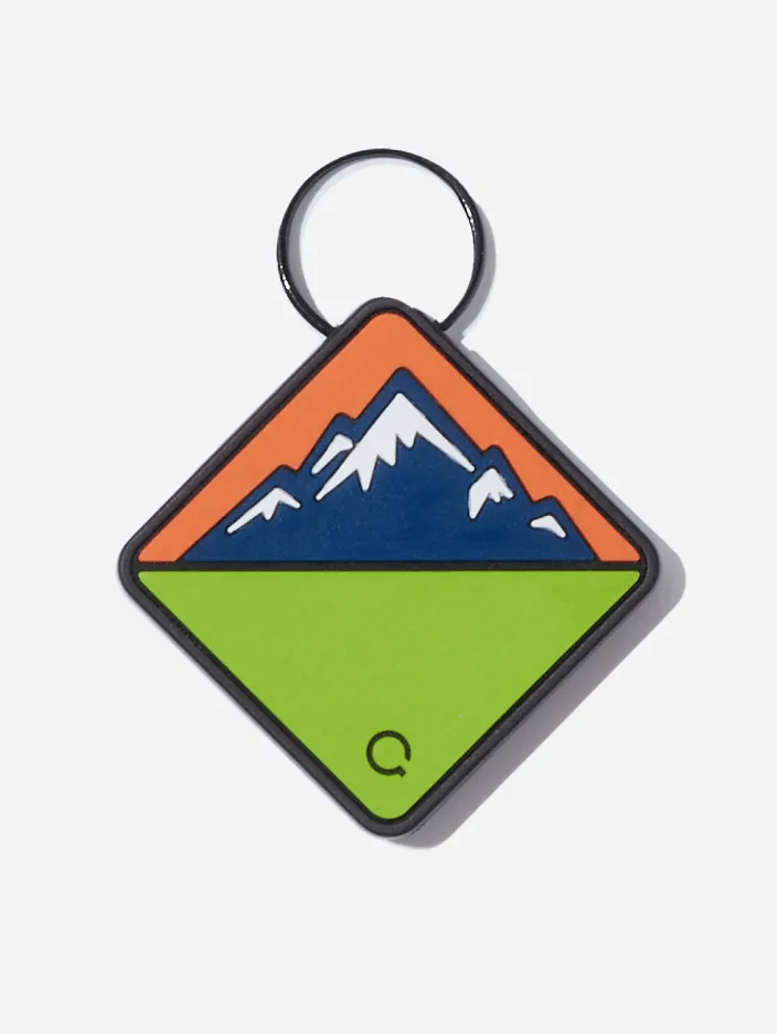 QALO TraQ Neon Mountain Silicone Dog ID Tag